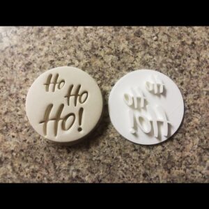 Ho Ho Ho Christmas Embosser Stamp for Cookie and Cupcake Decoration Holiday Baking Fondant Icing Stamp Festive Dessert Tool for Santa Theme Party Treats Christmas Gifts Winter