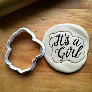 Its A Girl Script Cookie Cookie Cutter for Baby Shower Baking, Treats, Made in India, Dishwasher Safe, Ideal for Baby Celebrations, Themed Parties
