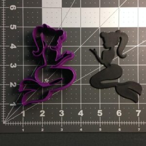 Mermaid Cookie Cutter Black Cookie India Baking Tool for Making Fantasy, Ocean, and Underwater-Themed Cookies, Fondant, Chocolate, Cake Decorations, DIY Crafts, Party Treats,