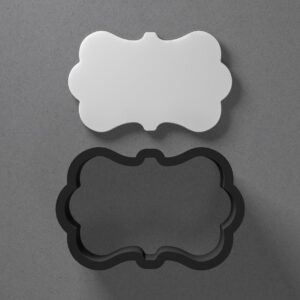 Ornate Plaque Shape Cookie Polymer Clay Cutter with Sharp Tapered Edge for Jewelry Making, Mini Stud Earrings, Pendant Sets, Earring Crafting Tool, Cookie Cutter for Clay and Dough