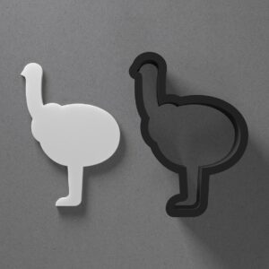Ostrich Bird Shape Polymer Clay Cutter with Sharp Tapered Edge for Clean Cutting, Jewelry and Earring Tool for Mini Studs and Pendant Sets, Cookie Cutter for Bird and Wildlife Craft