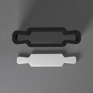 Rolling Pin Shape Polymer Clay Cutter with Sharp Tapered Edge for Clean Cutting, Jewelry and Earring Tool for Mini Studs and Pendant Sets, Cookie Cutter for Baking and Kitchen Theme