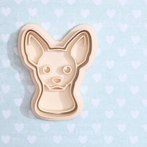 Chihuahua cookie cutter set for dog lover themed cookies fondant pastry baking ideal for small dog birthday parties pet events school projects kids crafts cake decorating and kitchen