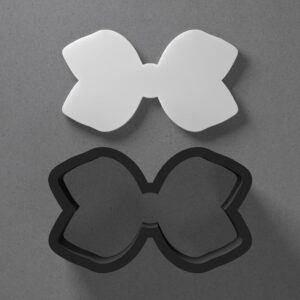 Hair Bow Shape Polymer Clay Cutter with Sharp Tapered Edge for Clean Cutting, Jewelry and Earring Tool for Mini Studs and Pendant Sets, Cookie Cutter for Fashion Accessory Crafting in