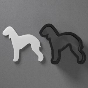 Bedlington Terrier Dog Breed Cookie Polymer Clay Cutter with Sharp Tapered Edge for Jewelry Making, Mini Stud Earrings, Pendant Sets, Earring Crafting Tool, Cookie Cutter for Clay