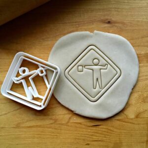 Construction Sign Cookie Cookie Cutter for Construction-Themed Parties, Builder Desserts, and Kids’ Baking, Made in India, Suitable Size for Customizable Fun Creations