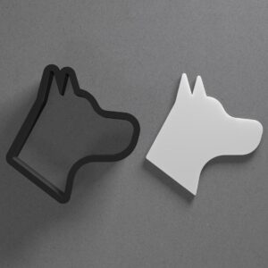 Dog Head Shape Polymer Clay Cutter Earring Jewelry Tool for Mini Studs Dangle Pendants and Cookie Dough Shaping with Sharp Tapered Edge for Pet Animal Theme DIY Craft and Baking