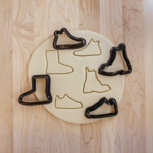 Boot and Sneaker Mini Cookie Cutter Set India Cookie Footwear Shape Cookie, Fondant, Clay Cutters for Baking, Cake Decorating, Craft Projects, Kids Activities, and Themed Treat