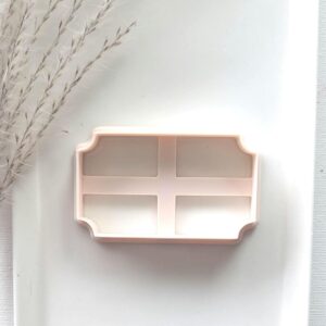 Rectangle with Notched Edge Clay Cookie Cutter for Polymer Clay Earrings and Jewelry Making Geometric Clay Cutter Tool for DIY Crafts Modern Rectangle Clay Shape Cutter for Handmade