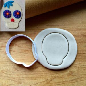 Sugar Skull Cookie Cutter Cookie - Suitable Size - Made in India - Ideal for Baking, Crafting & Decorating - High-Quality Day of The Dead Skull Mold for Custom Cookies, Treats & DIY