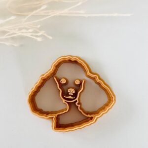 French Poodle Dog Cookie Cutter for Baking and Clay Crafts Large Polymer Clay Cutter for Dog Shaped Cookies Fondant Cutter for Pet Lovers DIY Projects Pet Theme Clay Jewelry and Decor