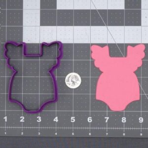 Black Baby Bodysuit Cookie Cutter Cookie Shape Silhouette Baking Tool for Baby Shower Celebration Cookies Cake Decorating Pastry Fondant Biscuits Kids Birthday Party Christening Event