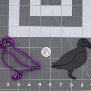 Puffin Bird Body 266-K759 Cookie Cutter for Making Shortbread Biscuits Fondant Clay Crafts Cake Toppers Bird Theme Baking Supplies Wildlife Projects Kids School Activities DIY Art