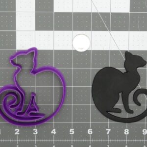 Black Egyptian Cat Body 266-D229 Cookie Cutter Silhouette Cookie Feline Ancient Egypt Theme India Made for Baking Cookies Crafts Fondant Clay Art Projects History School Decor