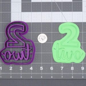 Two Worded Number 266-I937 Cookie Cutter Black Cookie Text Shape Mold for Educational Baking Number Recognition Crafts Classroom Learning Tools Birthday Themes and Math Activities
