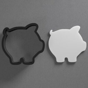 Piggy Bank Cookie Polymer Clay Cutter with Sharp Tapered Edge for Jewelry Making, Mini Stud Earrings, Pendant Sets, Earring Crafting Tool, Cookie Cutter for Clay and Dough Shaping