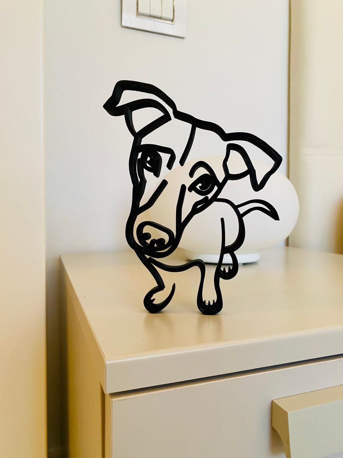 Cartoony Jack Russell Terrier: Minimalist Art Sculpture for Tabletop Decor and Gifts - Image 2