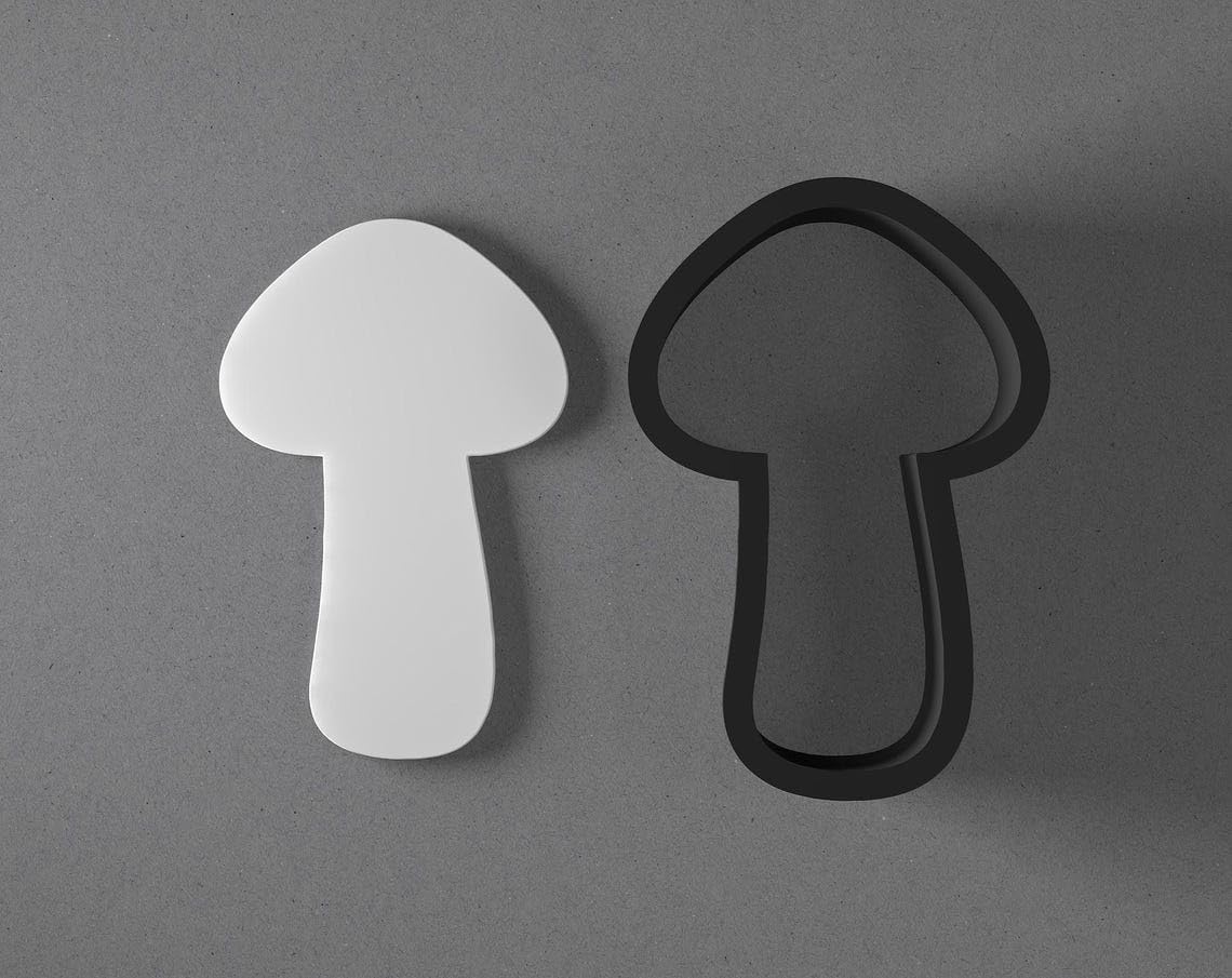 Tall Long Mushroom Clay Cutter for Earrings and Jewelry Making Sharp Tapered Edge Tool for Polymer Clay Mini Studs Pendant Set Cookie and Fondant Decorations for Baking or DIY Craft - Image 2