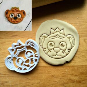 Cookie Tiger with Crown Cookie Cutter for Baking Cookies Biscuits Fondant Cake Decoration Durable Dishwasher Safe Mold Made in India for Kids Birthday Jungle Animal Theme Parties