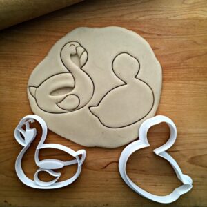 Cookie Set of 2 Flamingo Pool Floatie Cookie Cutters for Summer Baking Biscuits Cake Fondant Decorations Suitable Size Dishwasher Safe Made in India for Pool Parties, Beach Events,