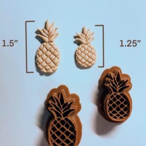 Pineapple Polymer Clay Earring Cutter India Cookie Hand Clay Cutter Mold Tool for Jewelry Making Biscuit Fondant Cutter DIY Crafts Tropical Fruit Design Accessories Summer Theme