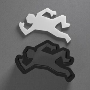 Crime Scene Dead Body Clay Cutter for Earrings and Jewelry Making Sharp Tapered Edge Tool for Polymer Clay Mini Studs Pendant Set Cookie and Fondant Decorations for Halloween or DIY