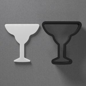 Margarita Cocktail Glass Shape Polymer Clay Cutter with Sharp Tapered Edge for Clean Cutting, Jewelry and Earring Tool for Mini Studs and Pendant Sets, Cookie Cutter for Baking