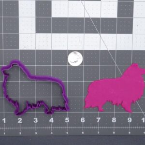Black Shetland Sheep Dog Body 266-G395 Cookie Cutter Silhouette for Dog Shaped Cookie Baking, Fondant Cake Decoration, Pet Themed Treats, Biscuit Making, Animal Party Supplies