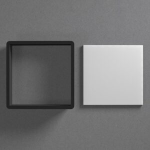 Simple Perfect Square Cookie Polymer Clay Cutter with Sharp Tapered Edge Earring Jewelry Tool for Mini Studs Pendant Set Crafting and Baking Cookie Cutter Mold for Clean Square Shape