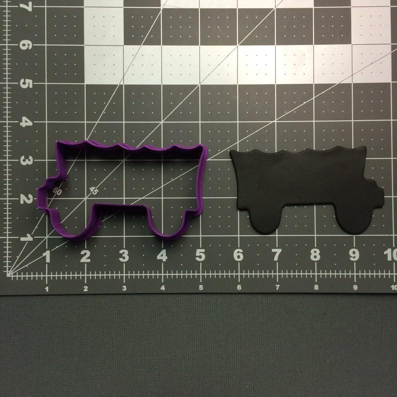 Black Covered Wagon 100 Cookie Cutter Cookie Western Pioneer Theme Biscuit Mold for Historical Party Baking Cowboy Trail School Projects Cookie Dough Fondant Cutter Craft Decoration