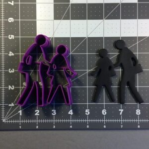 Black Pedestrian 101 Cookie Cutter Cookie Baking Mold Silhouette for Cookies Biscuits Cupcakes Fondant Decorating Kitchen Tool for Baking Crafts School Events Parties and Daily Use