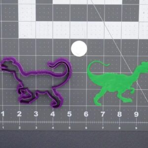 Black Dilophosaurus Dinosaur Cookie Cutter Silhouette for Baking Biscuit Fondant Clay Crafts Dino Theme Birthday Party School Projects Cake Decorating and Jurassic Event Supplies