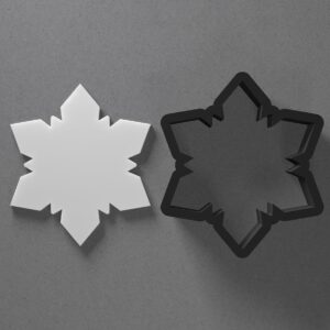 Winter Snowflake Cookie Polymer Clay Cutter with Sharp Tapered Edge for Jewelry Making, Mini Stud Earrings, Pendant Sets, Earring Crafting Tool, Cookie Cutter for Clay and Dough
