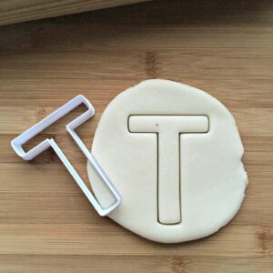 Cookie Letter T Cookie Cutter for Alphabet, Monogram, Birthday, Fondant, Biscuit, Sugar Craft, Clay Modeling, Cupcake Decoration, Personalized Gifts, Made in India
