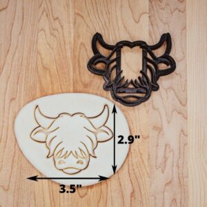 Highland Cow Cookie Cutter, Hairy Coo, Scottish Cow Cookie Cutter, Highland Cow Fondant Cutter, Highland Cow Clay Cutter, Unique Cow Shape for Baking, Fondant & Clay Crafting in India