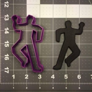 Black Chalk Outline 102 Cookie Cutter Cookie Crime Scene Theme Baking Tool for Mystery Party Decorations Halloween Cookies Novelty Fondant Crafts Made in India Fun Detective Gift Idea