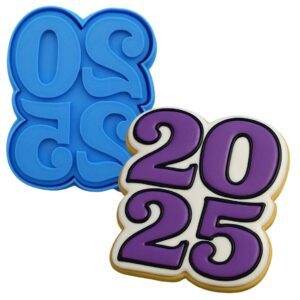 Black Class of 2025 Cookie Cutter Plastic Fondant Clay Cutter and Stamp for Graduation Baking, DIY Crafts, Party Treats, School Events, Cake Decoration, and Keepsake Projects