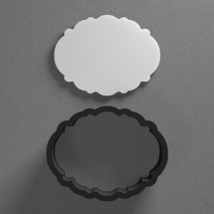 Ornate Plaque Shape Cookie Polymer Clay Cutter with Sharp Tapered Edge for Jewelry Making, Earring and Pendant Sets, Mini Stud Designs, Clay Craft Tool, Cookie Cutter for Clay