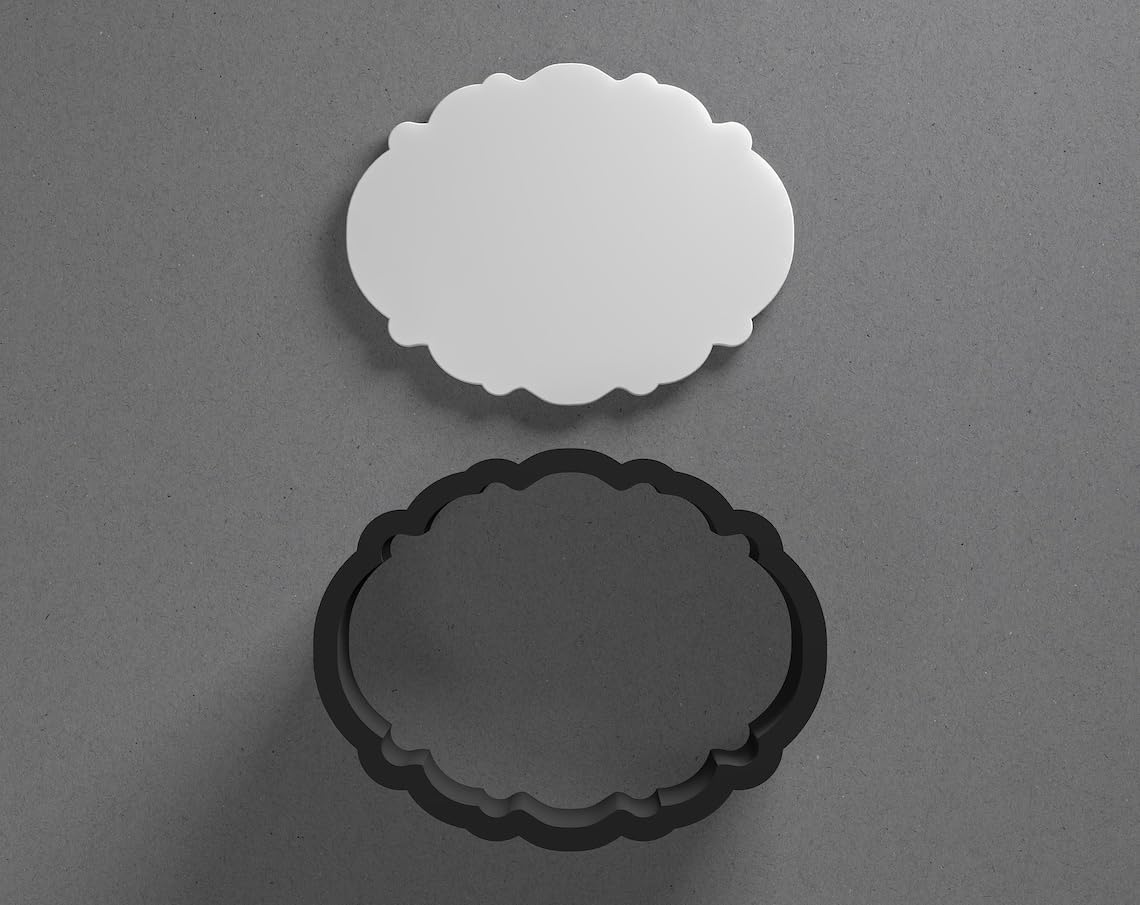 Ornate Plaque Shape Cookie Polymer Clay Cutter with Sharp Tapered Edge for Jewelry Making, Earring and Pendant Sets, Mini Stud Designs, Clay Craft Tool, Cookie Cutter for Clay
