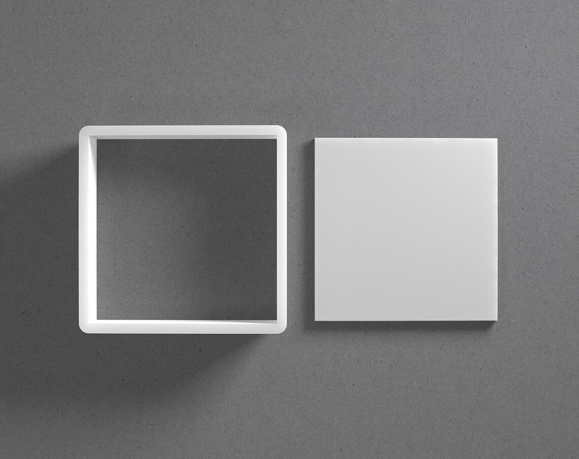 Square Cookie Cutter Rectangle Shape Baking Tool for Cookies Biscuits Fondant Dough Clay Jewelry Making Earring Craft Decorating Party Baking and Daily Home Use
