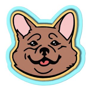 Corgi Cookie Cutter Black cookie Stamp and Stencil Set for Dog and Pet Lover Cookies, Adorable Corgi Puppy Fondant Cutter, Sugar Cookie Mold, Dessert Decorating Supplies India