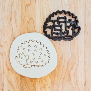 Hedgehog Cute Baby Cookie Fondant Clay Cutter India Cookie Detailed Animal Shape for Baking, Baby Shower Treats, Cake Decorating, Kids Crafts, Pottery, Ceramics, and DIY Projects