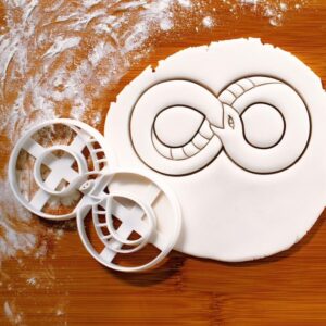 Ouroboros Cookie Cutter Cookie for Alchemy Themed Baking Biscuit Fondant Clay Cutter Ancient Serpent Dragon Symbol Gnostic Egyptian Iconography Spiritual Crafts and Esoteric Gifts