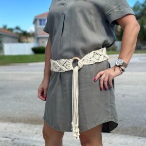 Bohemian Macrame Belt - Woven, Hippie, Boho, Retro, Rope, LARP Belts for Women