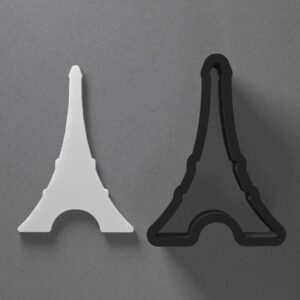Eiffel Tower Paris Landmark Shaped Polymer Clay Cutter with Sharp Tapered Edge for Precise Cutting, Jewelry and Earring Tool for Mini Studs and Pendant Sets, Multipurpose Cookie Cutter