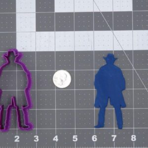 Black Cookie Cowboy Body 266 I127 Cookie Cutter Silhouette for Western Themed Baking, Fondant Cake Decorations, Cowboy Party Treats, Rodeo Crafts, Kids Events and Creative Dessert