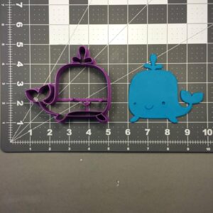 Black Baby Whale Cookie Cutter Cookie Ocean Animal Shape Mold for Baking Biscuits Clay Craft India Made Sea Theme Party Favor Tool for Kids Activities DIY Projects and Decorations