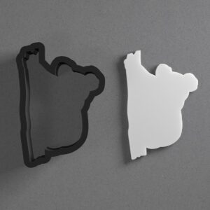 Koala Cookie Polymer Clay Cutter with Sharp Tapered Edge for Jewelry Making Mini Studs Pendant Set and Cookie Cutter Versatile Craft Tool for Detailed Animal Clay and Fondant Designs
