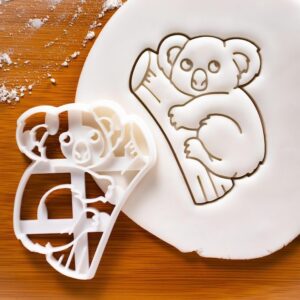 Koala Cookie Cookie Cutter Koalas and Wombats Shaped Biscuits Fondant Clay Cutter Endangered Australian Bears Animal-Themed Baking Crafting Supplies Unique One of a Kind Design (ONLY Koala)