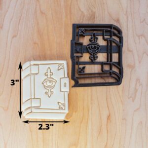 Spellbook Cookie Cutter Cookie for Fondant, Clay, Dough Potion Book Design, RPG Fantasy Game Magic Book Cookie, TTRPG Themed Treats, Fantasy Party Cookies Made in India